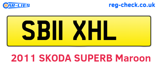 SB11XHL are the vehicle registration plates.