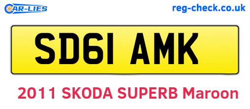 SD61AMK are the vehicle registration plates.