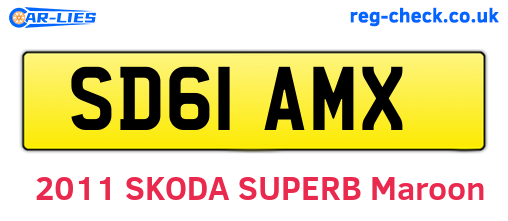 SD61AMX are the vehicle registration plates.