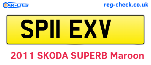 SP11EXV are the vehicle registration plates.