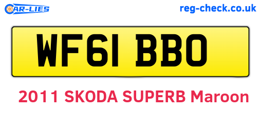 WF61BBO are the vehicle registration plates.