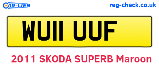 WU11UUF are the vehicle registration plates.