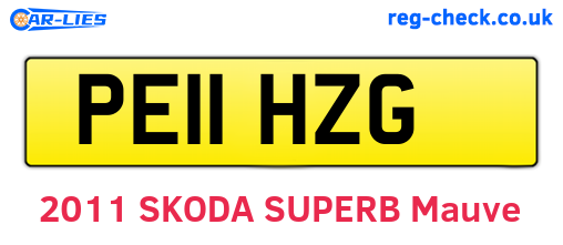 PE11HZG are the vehicle registration plates.