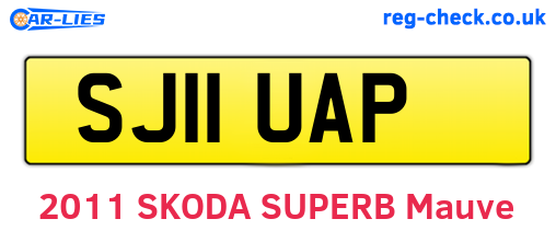 SJ11UAP are the vehicle registration plates.