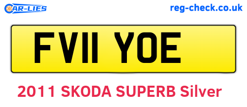 FV11YOE are the vehicle registration plates.