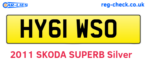 HY61WSO are the vehicle registration plates.