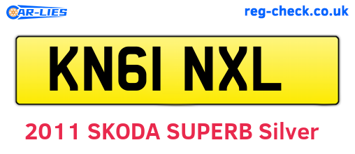 KN61NXL are the vehicle registration plates.
