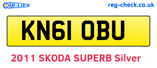 KN61OBU are the vehicle registration plates.