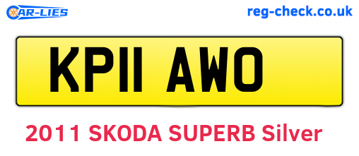 KP11AWO are the vehicle registration plates.