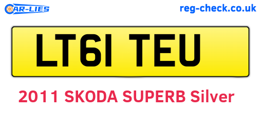 LT61TEU are the vehicle registration plates.