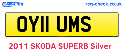 OY11UMS are the vehicle registration plates.