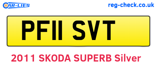 PF11SVT are the vehicle registration plates.