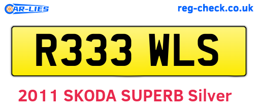 R333WLS are the vehicle registration plates.