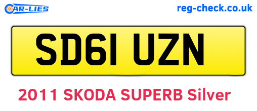 SD61UZN are the vehicle registration plates.