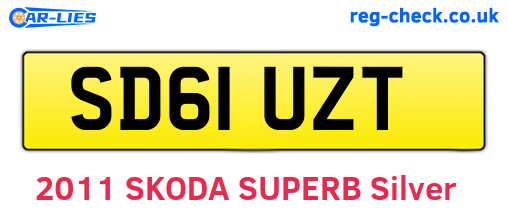 SD61UZT are the vehicle registration plates.