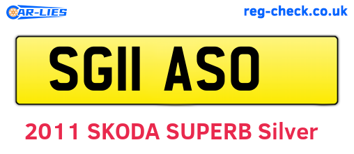 SG11ASO are the vehicle registration plates.