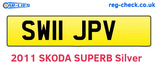 SW11JPV are the vehicle registration plates.