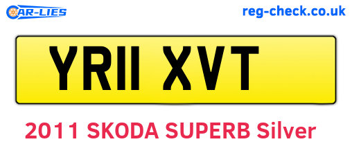 YR11XVT are the vehicle registration plates.