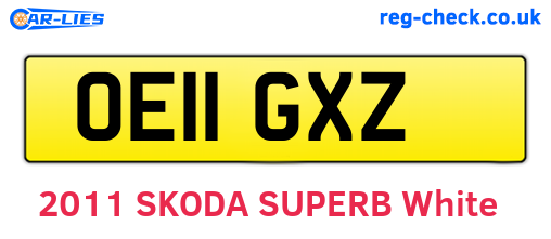 OE11GXZ are the vehicle registration plates.
