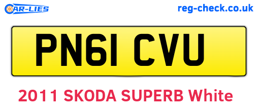 PN61CVU are the vehicle registration plates.