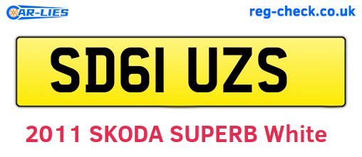 SD61UZS are the vehicle registration plates.