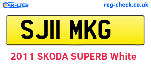 SJ11MKG are the vehicle registration plates.