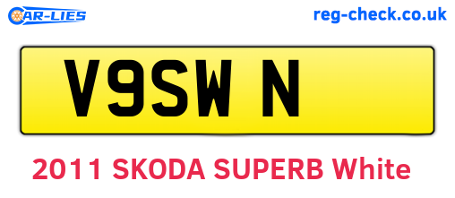 V9SWN are the vehicle registration plates.