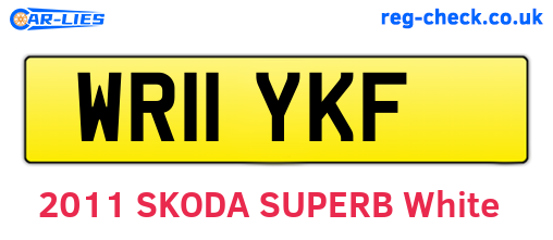 WR11YKF are the vehicle registration plates.