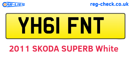 YH61FNT are the vehicle registration plates.