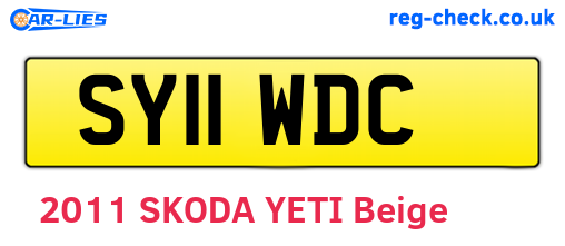 SY11WDC are the vehicle registration plates.