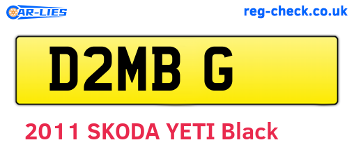 D2MBG are the vehicle registration plates.