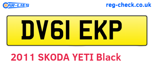 DV61EKP are the vehicle registration plates.