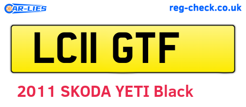 LC11GTF are the vehicle registration plates.