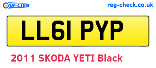 LL61PYP are the vehicle registration plates.