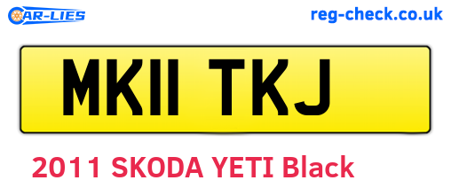 MK11TKJ are the vehicle registration plates.