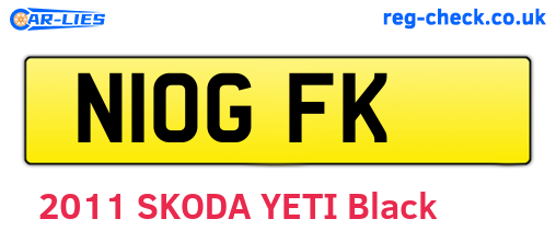 N10GFK are the vehicle registration plates.