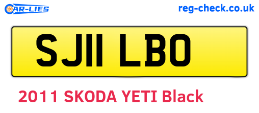 SJ11LBO are the vehicle registration plates.