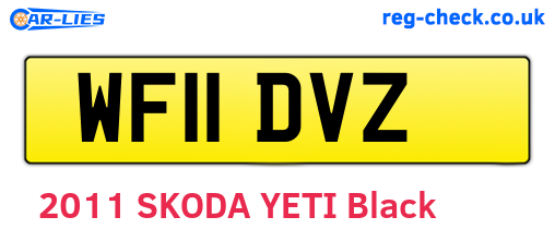 WF11DVZ are the vehicle registration plates.