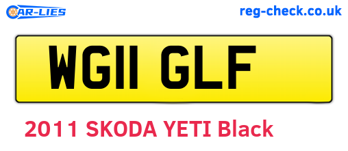 WG11GLF are the vehicle registration plates.