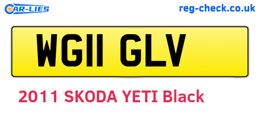 WG11GLV are the vehicle registration plates.