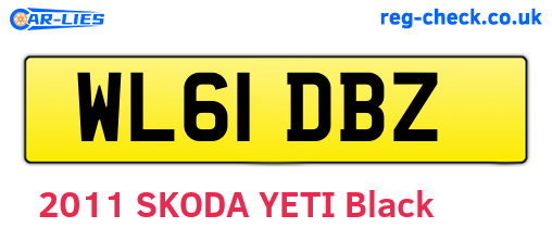 WL61DBZ are the vehicle registration plates.