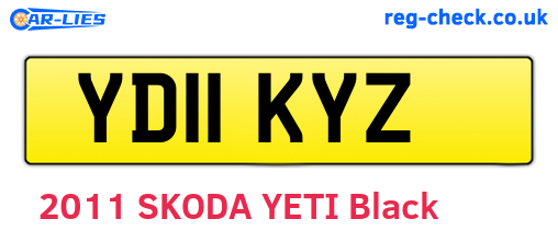 YD11KYZ are the vehicle registration plates.