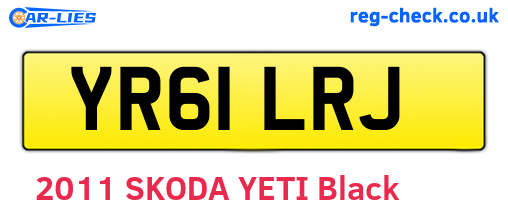 YR61LRJ are the vehicle registration plates.