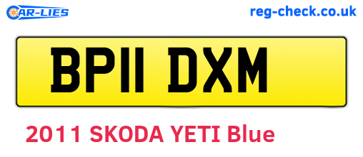 BP11DXM are the vehicle registration plates.