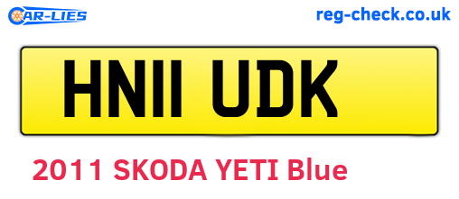 HN11UDK are the vehicle registration plates.