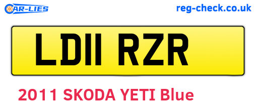 LD11RZR are the vehicle registration plates.