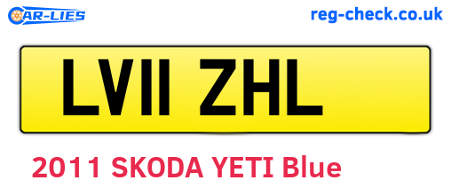 LV11ZHL are the vehicle registration plates.