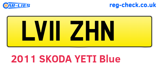 LV11ZHN are the vehicle registration plates.