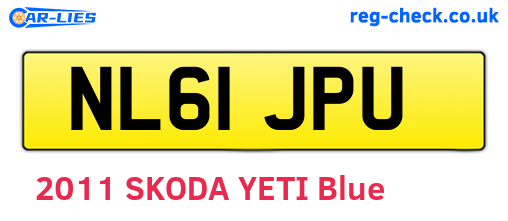 NL61JPU are the vehicle registration plates.