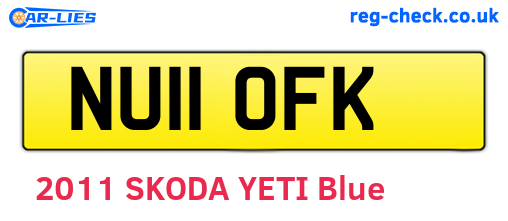 NU11OFK are the vehicle registration plates.